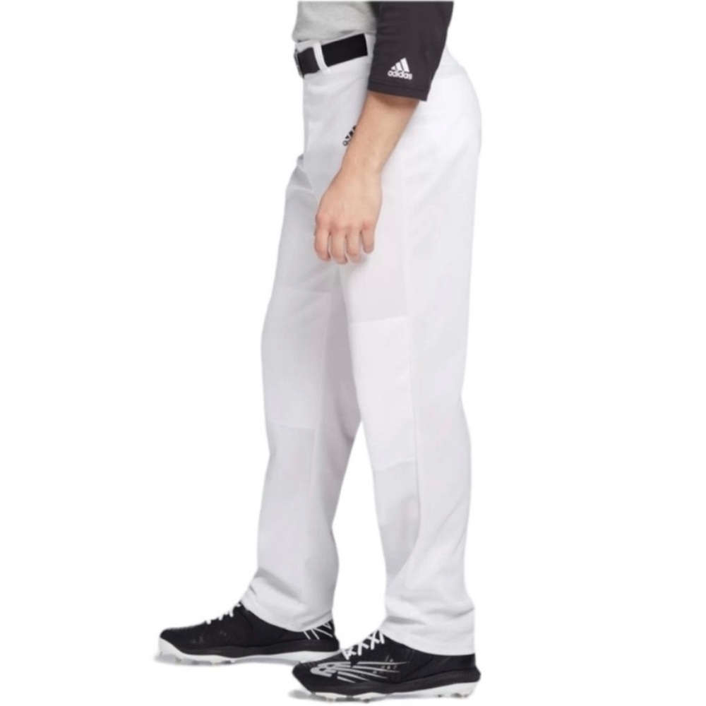 Adidas Medium Pants Icon Pro OHP Baseball Pant White open hem elastic waist NWT